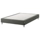 ESPEVÄR Slatted mattress base with legs, dark grey, 140x200 cm