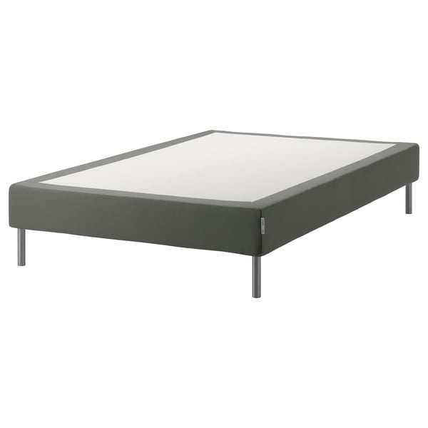 ESPEVÄR Slatted mattress base with legs, dark grey, 140x200 cm