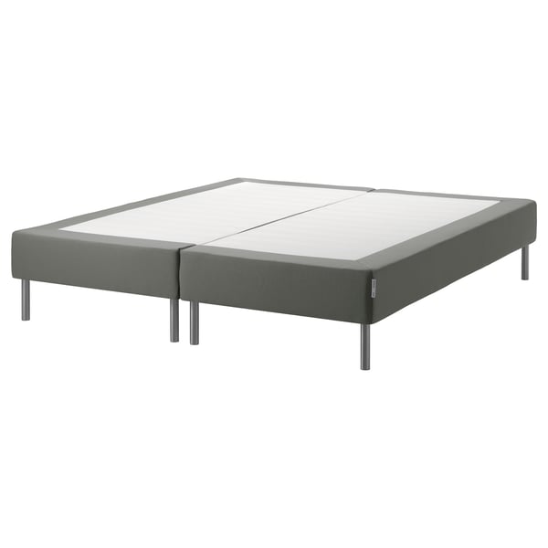 ESPEVÄR Slatted mattress base with legs, dark grey, 160x200 cm