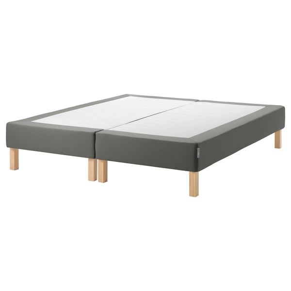 ESPEVÄR Slatted mattress base with legs, dark grey, 180x200 cm