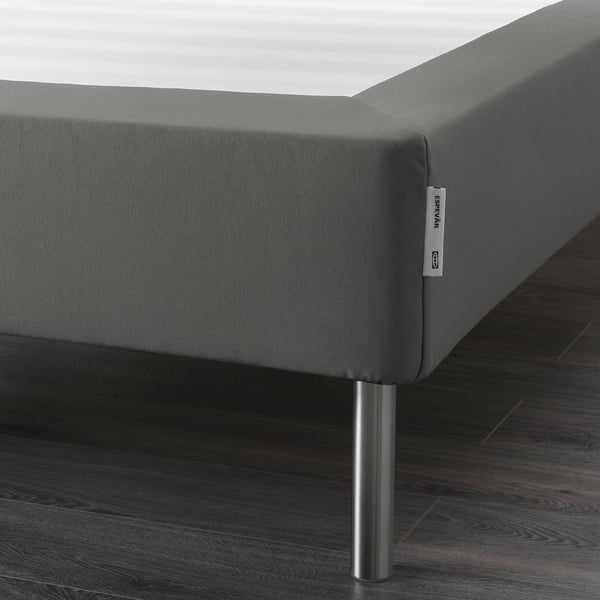 ESPEVÄR Slatted mattress base with legs, dark grey, 140x200 cm