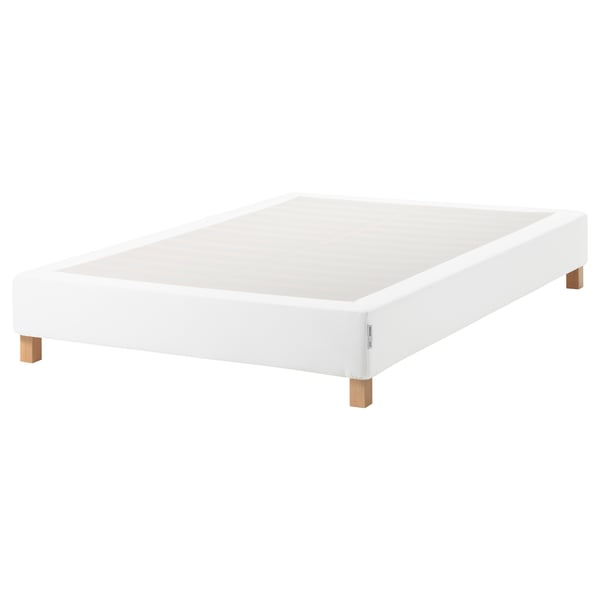 ESPEVÄR Slatted mattress base with legs, white, 140x200 cm