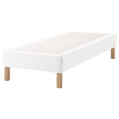 ESPEVÄR Slatted mattress base with legs, white, 90x200 cm