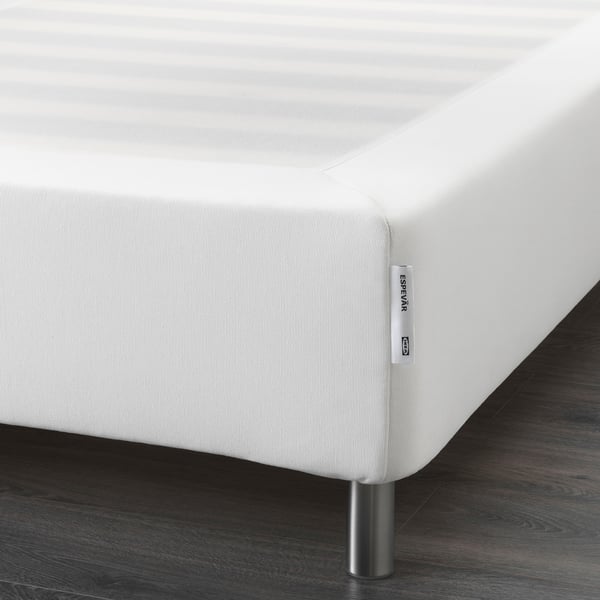 ESPEVÄR Slatted mattress base with legs, white, 180x200 cm