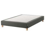 ESPEVÄR Sprung mattress base with legs, dark grey, 140x200 cm