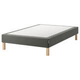 ESPEVÄR Sprung mattress base with legs, dark grey, 140x200 cm