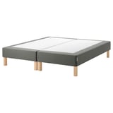 ESPEVÄR Sprung mattress base with legs, dark grey, 180x200 cm