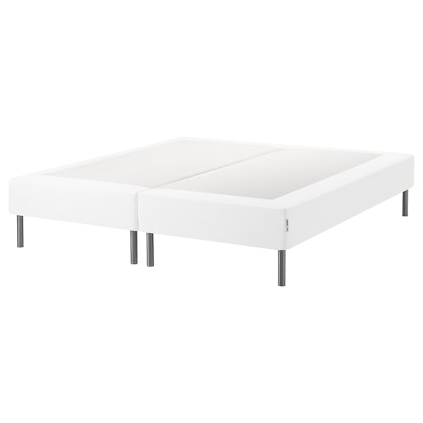 ESPEVÄR Sprung mattress base with legs, white, 160x200 cm