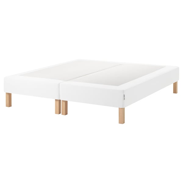 ESPEVÄR Sprung mattress base with legs, white, 160x200 cm