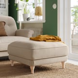 ESSEBODA Footstool, Knäbäck/light beige birch