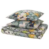FÄLTGRÄSMOTT Duvet cover and 2 pillowcases, multicolour/flower pattern, 240x220/50x60 cm