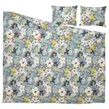 FÄLTGRÄSMOTT Duvet cover and 2 pillowcases, multicolour/flower pattern, 240x220/50x60 cm