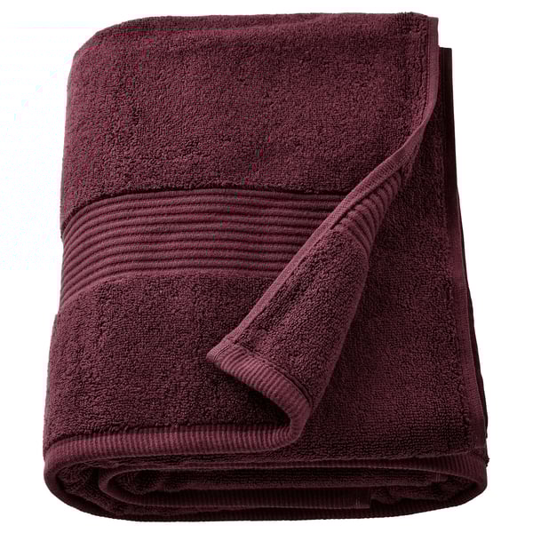 FREDRIKSJÖN Bath sheet, deep red, 100x150 cm