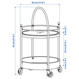 FRÖSJÖN Trolley, black, 55x35 cm