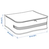 GÖRSNYGG Storage case, white/transparent, 55x49x19 cm