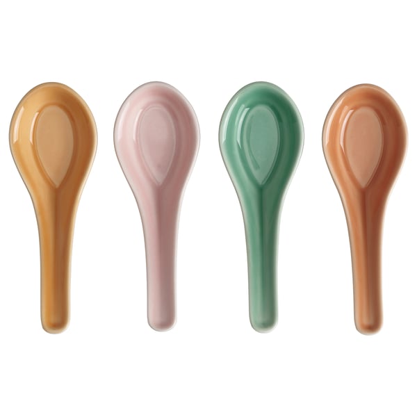 GRÄSAND Spoon, mixed colours, 13 cm