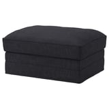 GRÖNLID Cover for footstool with storage, Hillared anthracite