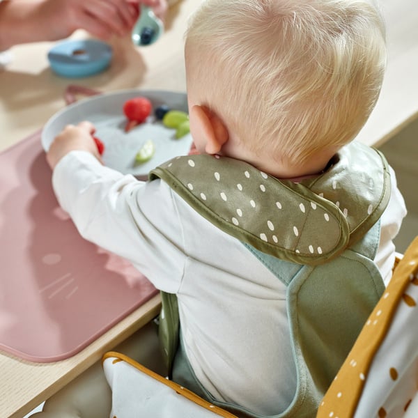 GULDVÄVARE Bib, green/white