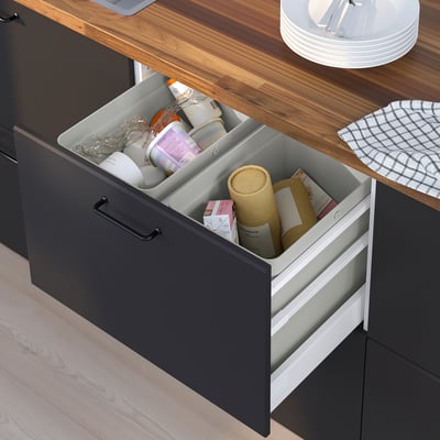 HÅLLBAR Bin, light grey, 22 l