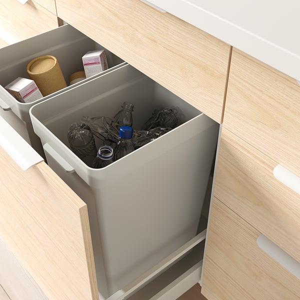 HÅLLBAR Bin, light grey, 35 l