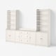 HAUGA Storage combination, white, 279x46x199 cm