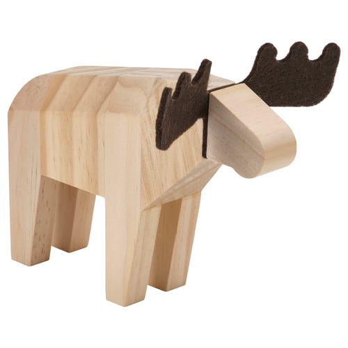 HÖSTAGILLE Decoration, moose, pine/dark grey-green, 13 cm
