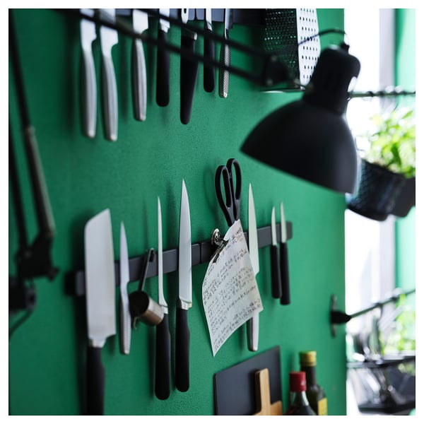 HULTARP Magnetic knife rack, black, 38 cm