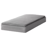 JÄRNUDDA Sprung base incl. mattress pad, light grey, 90x200 cm