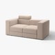 JÄTTEBO modular sofa in beige, rectangular design with soft cushions and hidden storage underneath.