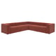 JÄTTEBO Modular corner sofa, 6 seat, Samsala brown-red