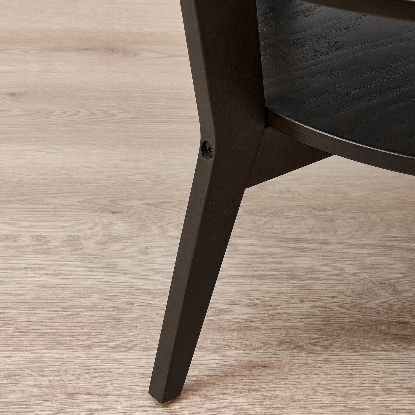 JAKOBSFORS coffee table, dark brown stained oak veneer, 80 cm