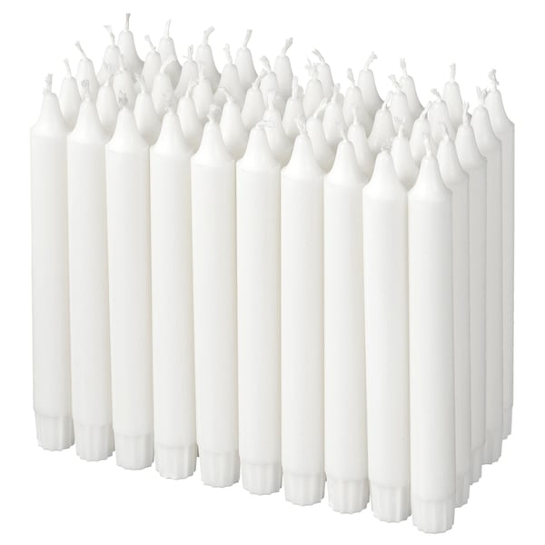 JUBLA Unscented chandelier candle, white, 20 cm