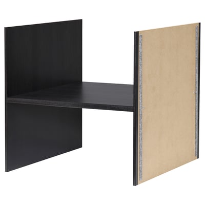 KALLAX Insert with 1 shelf, black-brown, 33x33 cm