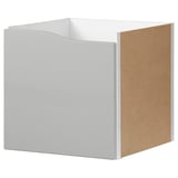 KALLAX Insert with door, wave shaped/grey, 33x33 cm