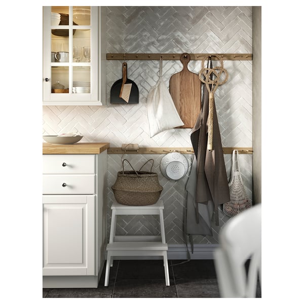 KARLBY Custom made worktop, oak/veneer, 63.6-125x3.8 cm