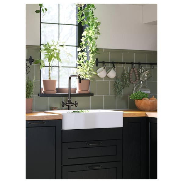 KARLBY Custom made worktop, oak/veneer, 63.6-125x3.8 cm