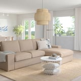 KIVIK 3-seat sofa with chaise longue, Tallmyra beige