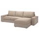 KIVIK 3-seat sofa with chaise longue, Tallmyra beige