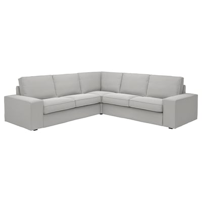 KIVIK Corner sofa, 4-seat, Tallmyra white/black