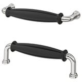 KLINGSTORP Handle, black/chrome-plated, 141 mm