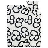 KLIPPBRÄCKA Duvet cover and pillowcase, white/black, 150x200/50x60 cm