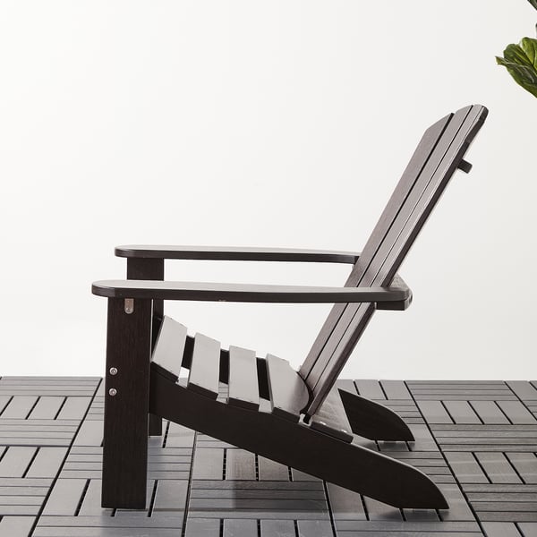 KLÖVEN Deck chair, outdoor, dark brown
