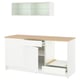 KNOXHULT Kitchen, white frame, 180x61x220 cm
