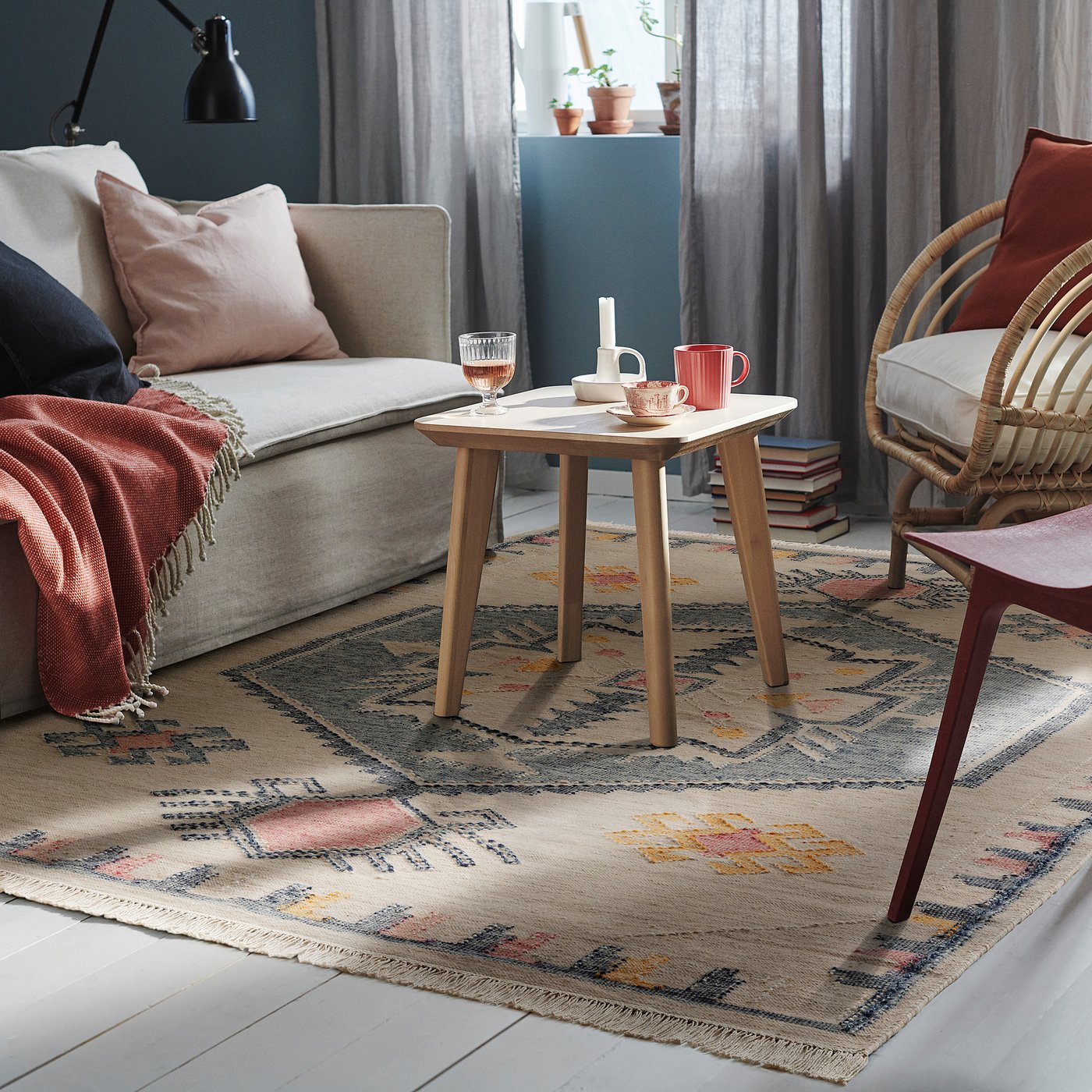 KNYLHAVRE rug, flatwoven, multicolour/handmade, 170x240 cm - IKEA