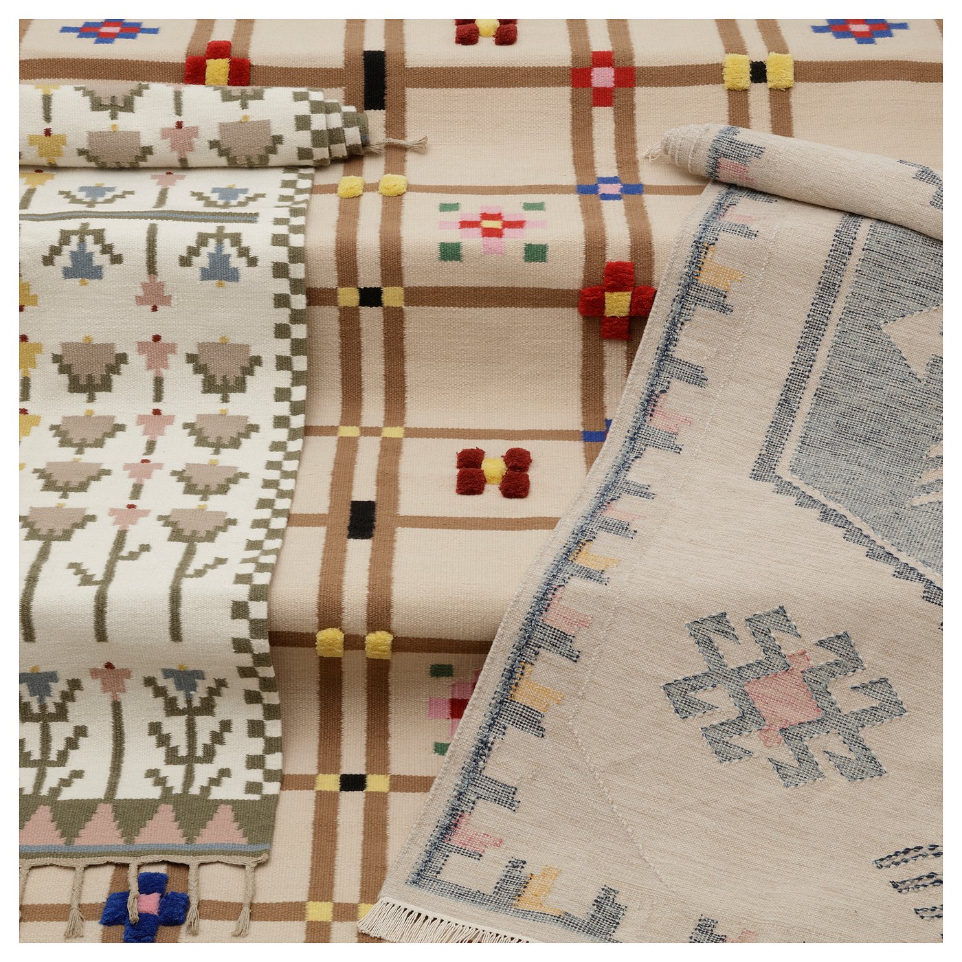 KNYLHAVRE rug, flatwoven, multicolour/handmade, 170x240 cm - IKEA