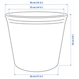 KÖRSBÄRSBJÖRK Plant pot, light grey-beige, 32 cm