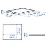 KOMPLEMENT Pull-out tray, grey-beige, 75x58 cm