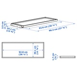 KOMPLEMENT Pull-out tray, white stained oak effect, 100x35 cm