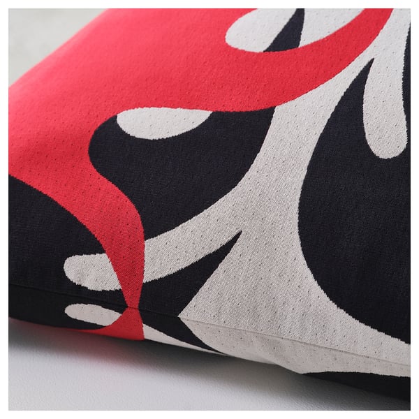 KONSTRUNDA Cushion cover, red/black, 65x65 cm