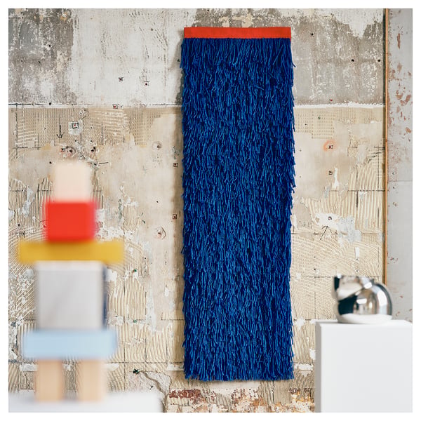KONSTRUNDA Hanging tapestry, blue, 50x160 cm